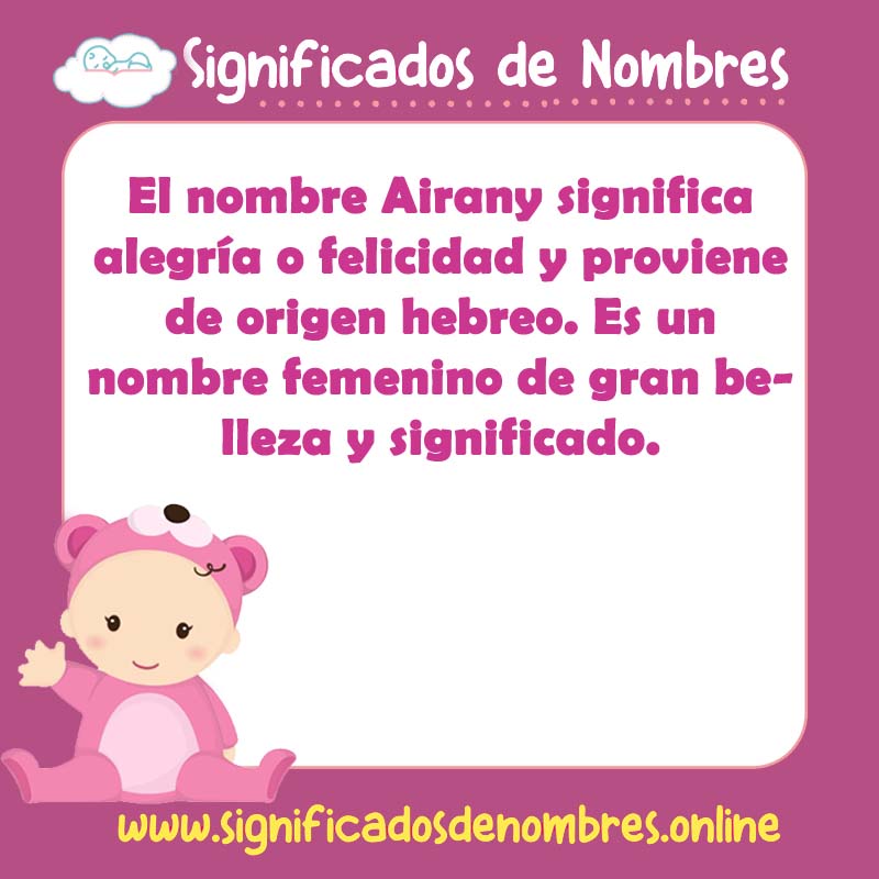 Significado y origen del nombre Airany