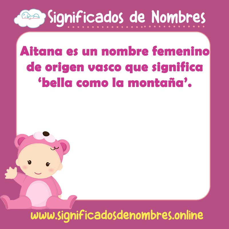 Significado y origen del nombre Aitana Femenino