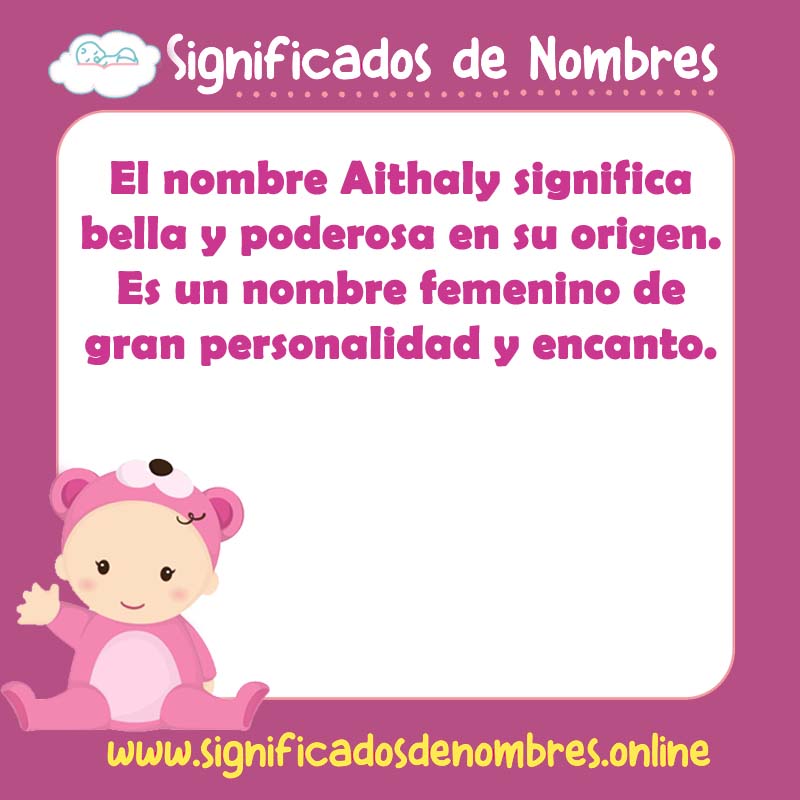 Significado y origen del nombre Aithaly
