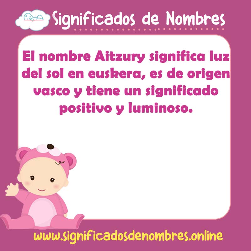 Significado y origen del nombre Aitzury