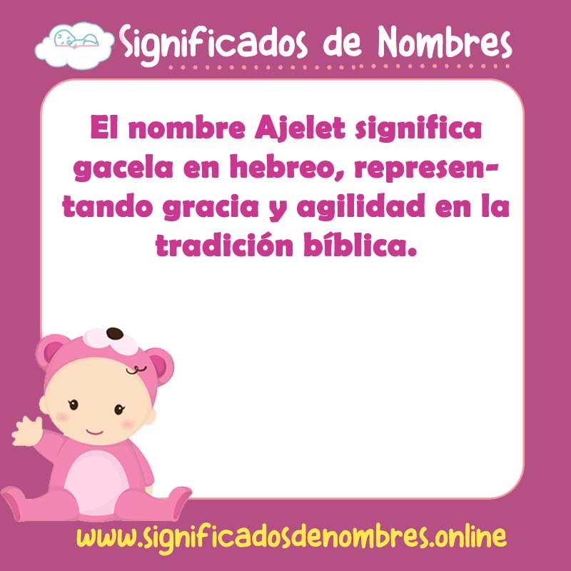 Significado y origen del nombre Ajelet