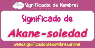 Significado de Akane Soledad