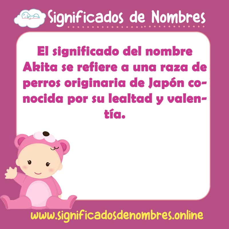Significado y origen del nombre Akita