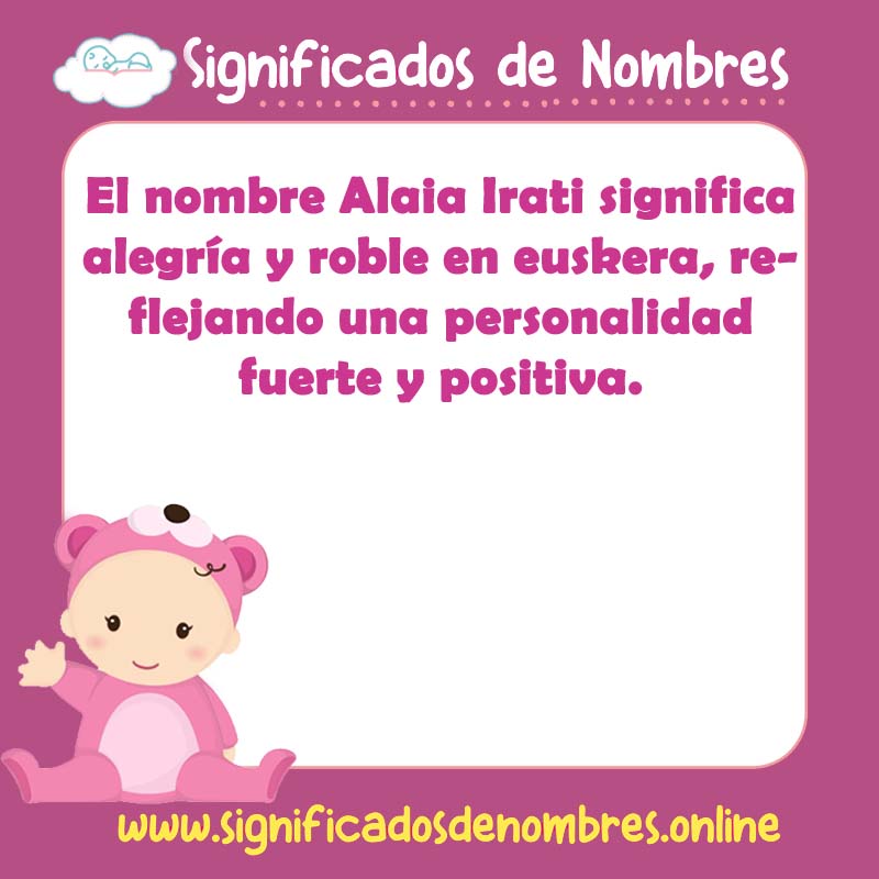 Significado y origen del nombre Alaia Irati