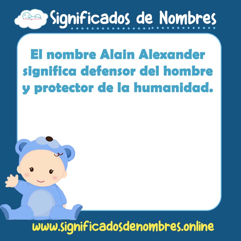 Significado y origen del nombre Alain Alexander