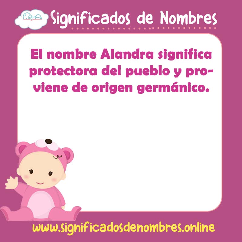 Significado y origen del nombre Alandra