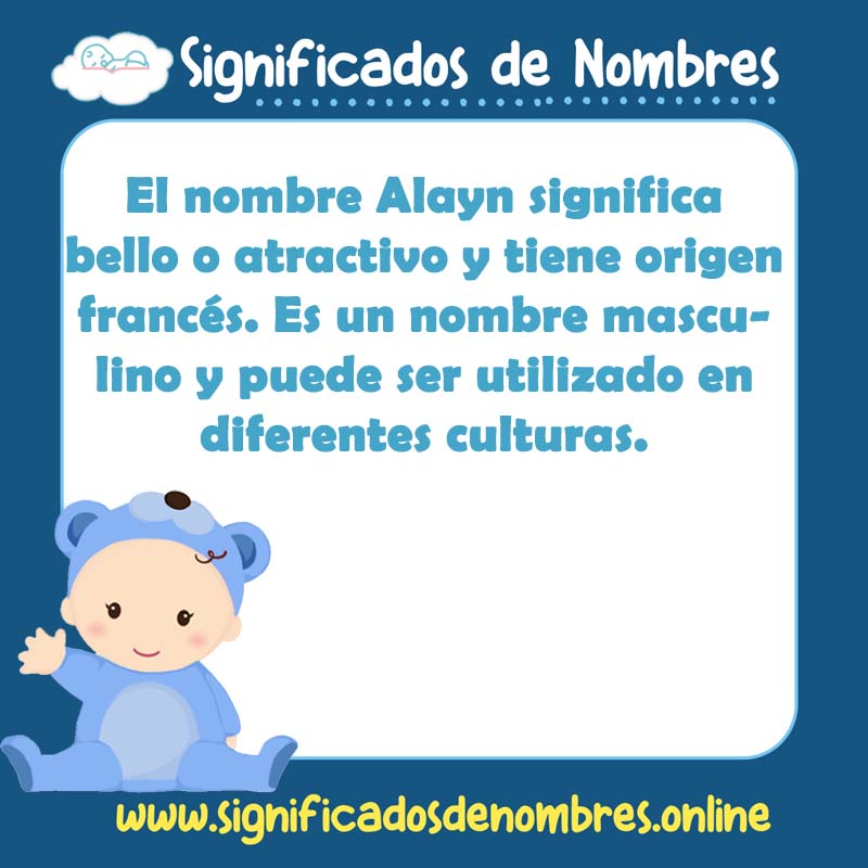 Significado y origen del nombre Alayn