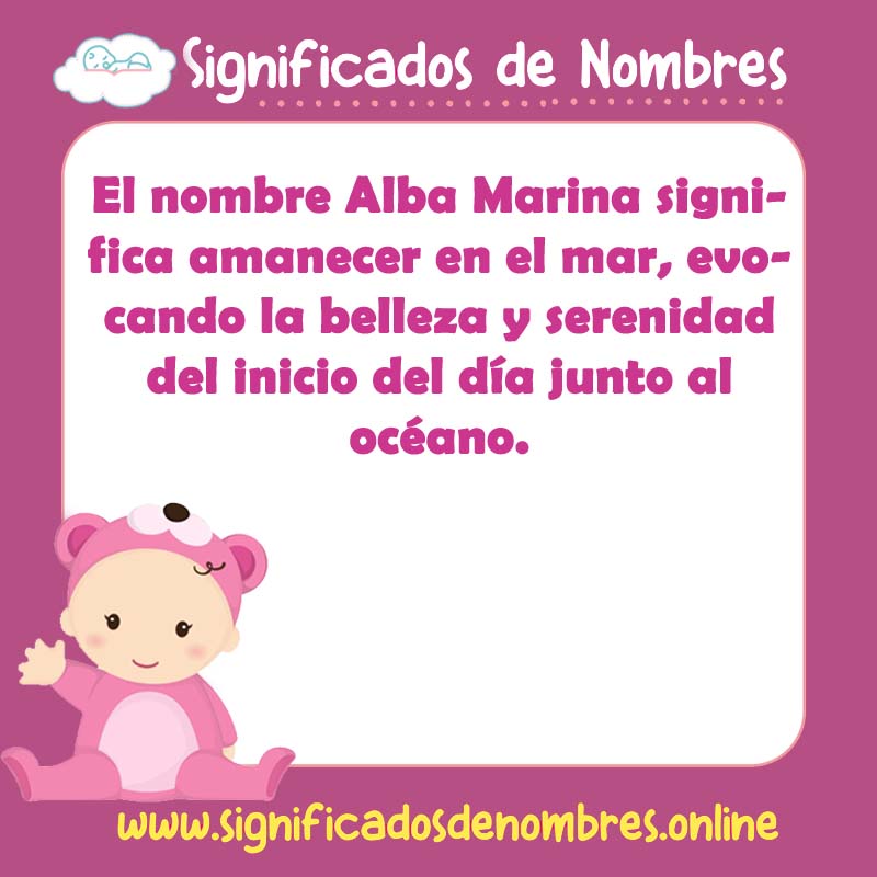 Significado y origen del nombre Alba Marina