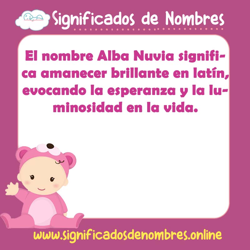 Significado y origen del nombre Alba Nuvia