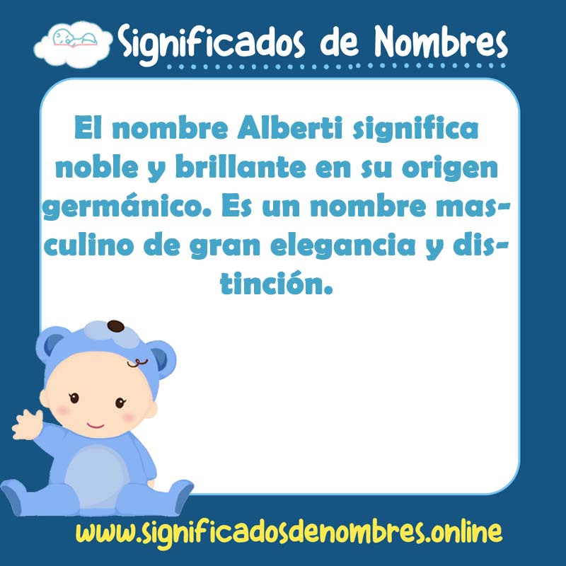 Significado y origen del nombre Alberti
