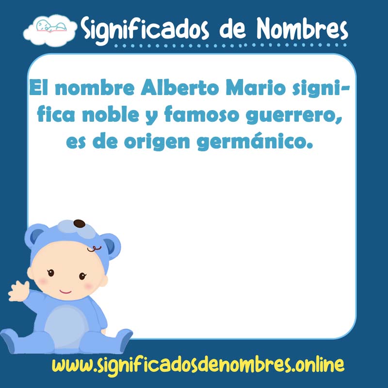 Significado y origen del nombre Alberto Mario