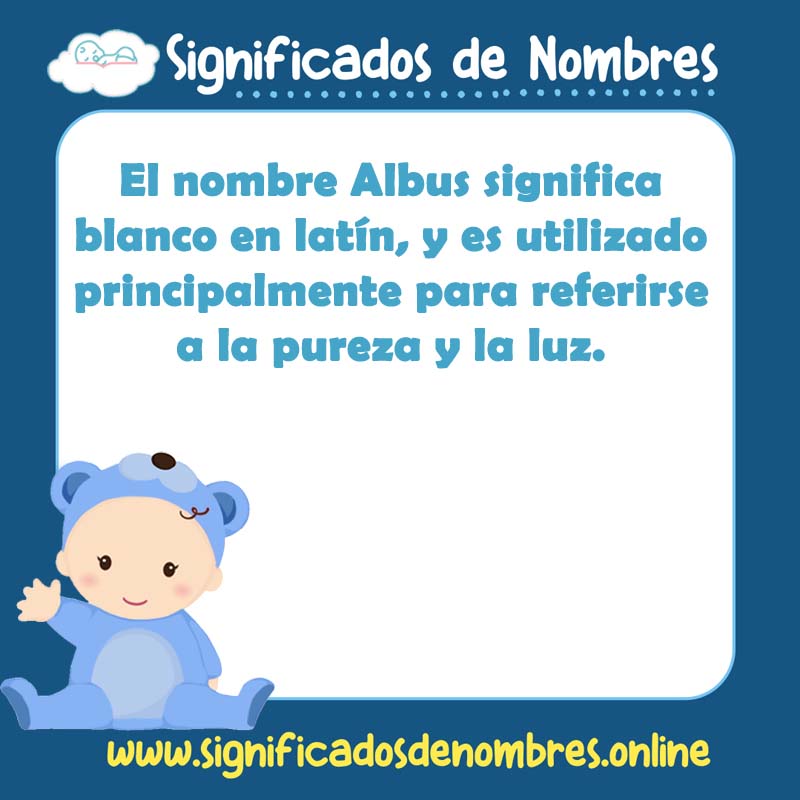 Significado y origen del nombre Albus