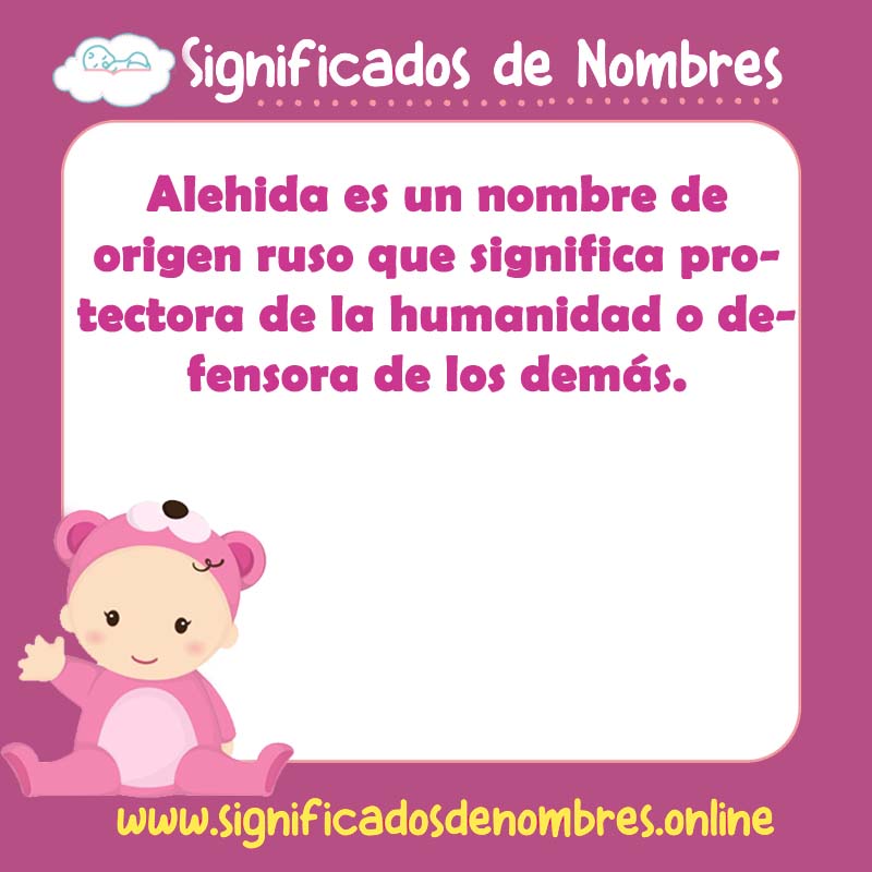 Significado y origen del nombre Alehida