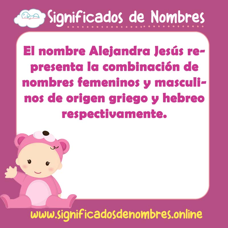 Significado y origen del nombre Alejandra Jesus