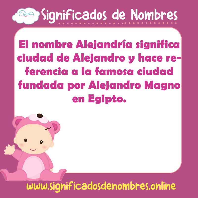 Significado y origen del nombre Alejandria