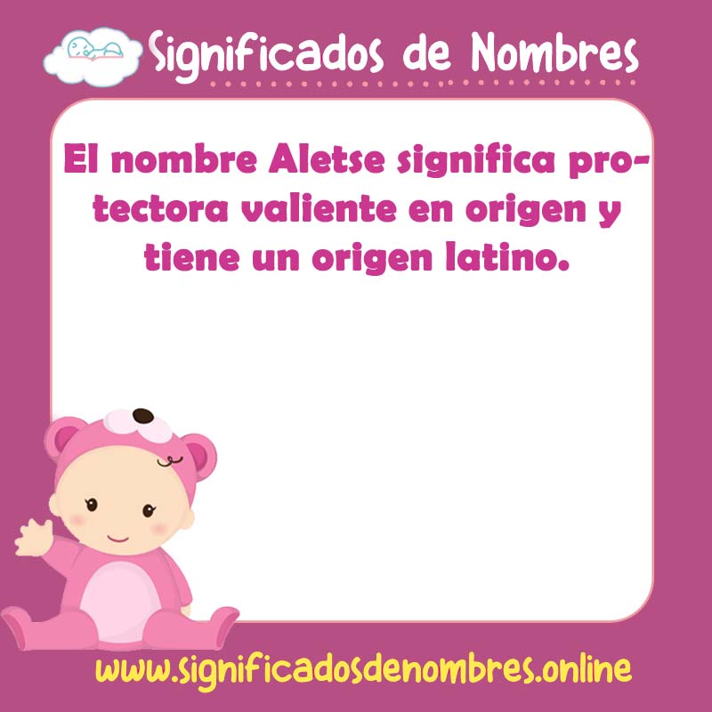 Significado y origen del nombre Aletse