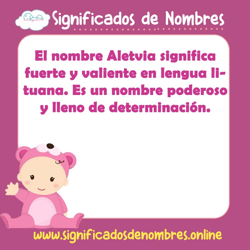 Significado y origen del nombre Aletvia