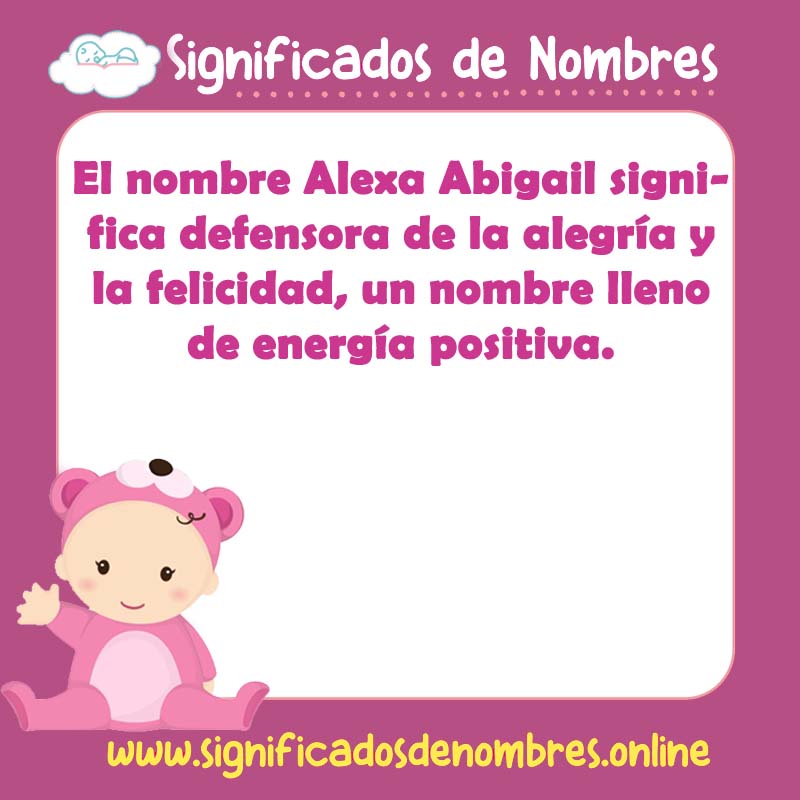 Significado y origen del nombre Alexa Abigail