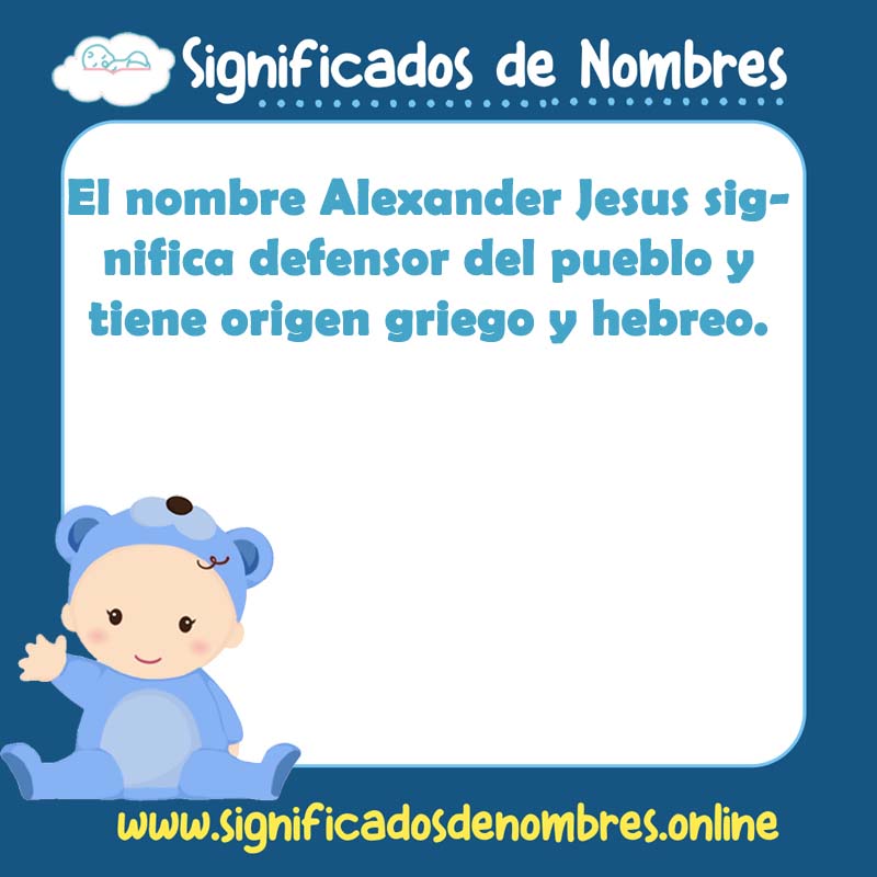 Significado y origen del nombre Alexander Jesus