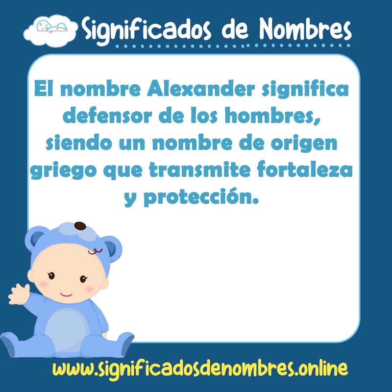 Significado y origen del nombre Alexander