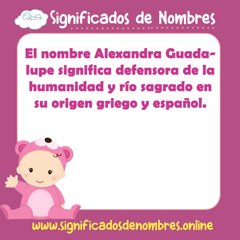 Significado y origen del nombre Alexandra Guadalupe