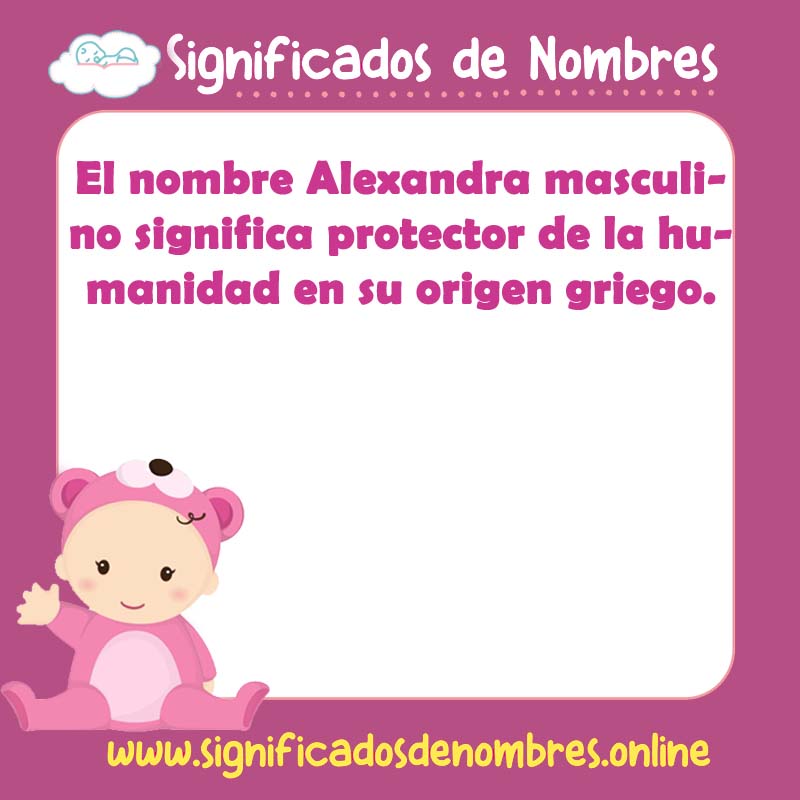 Significado y origen del nombre Alexandra Masculino