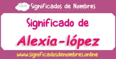 Significado de Alexia López