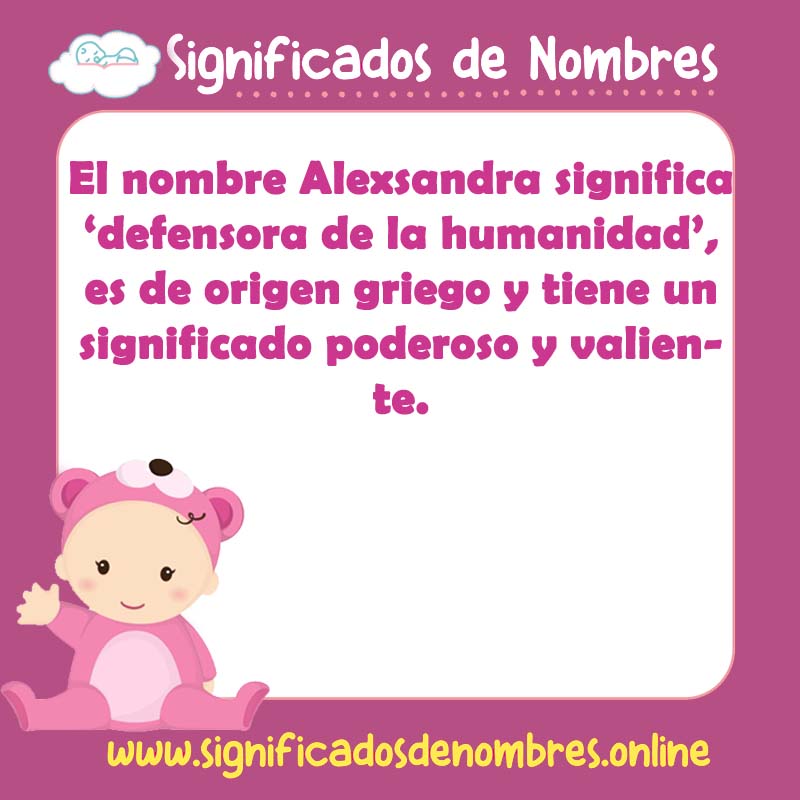 Significado y origen del nombre Alexsandra