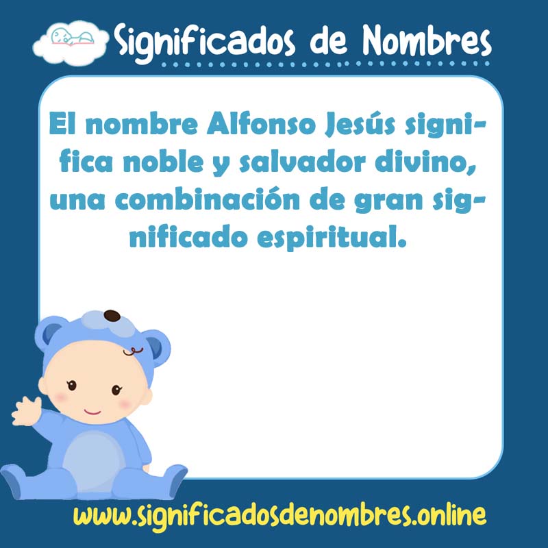 Significado y origen del nombre Alfonso Jesus