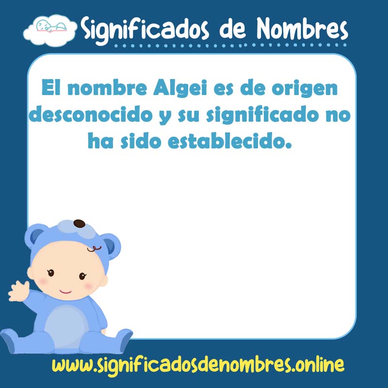 Significado y origen del nombre Algei