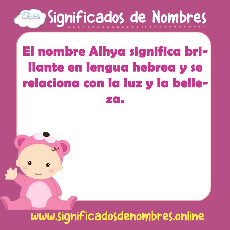 Significado y origen del nombre Alhya