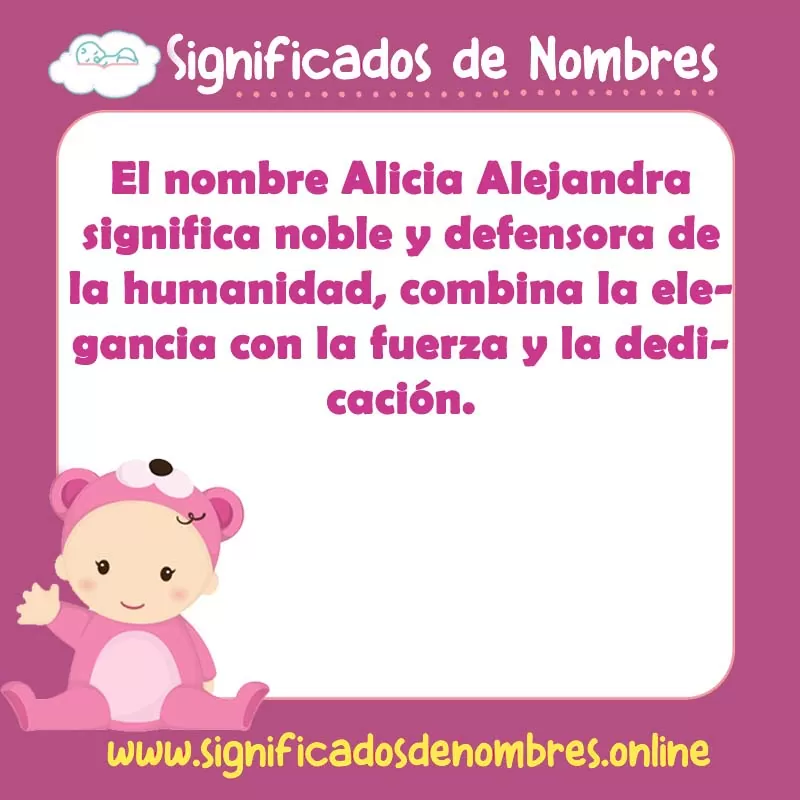 Significado y origen del nombre Alicia Alejandra