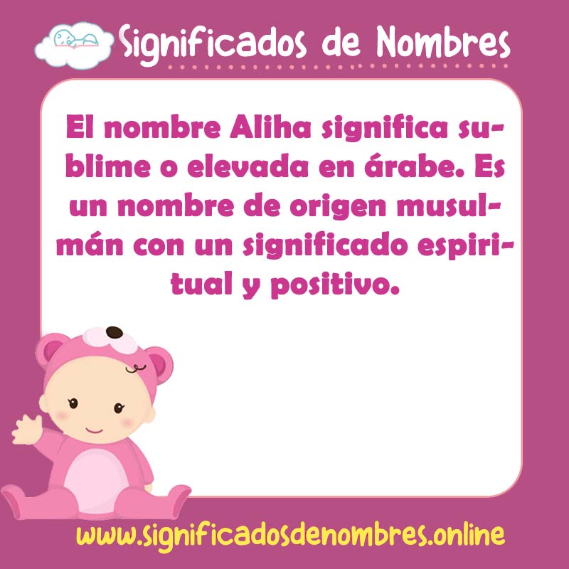 Significado y origen del nombre Aliha