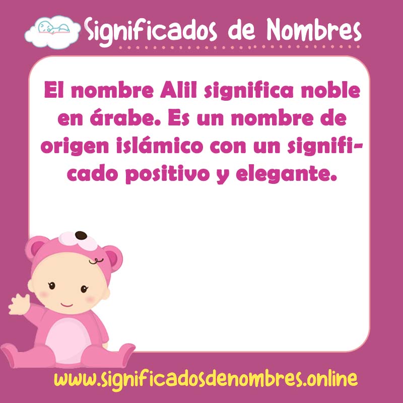 Significado y origen del nombre Alil