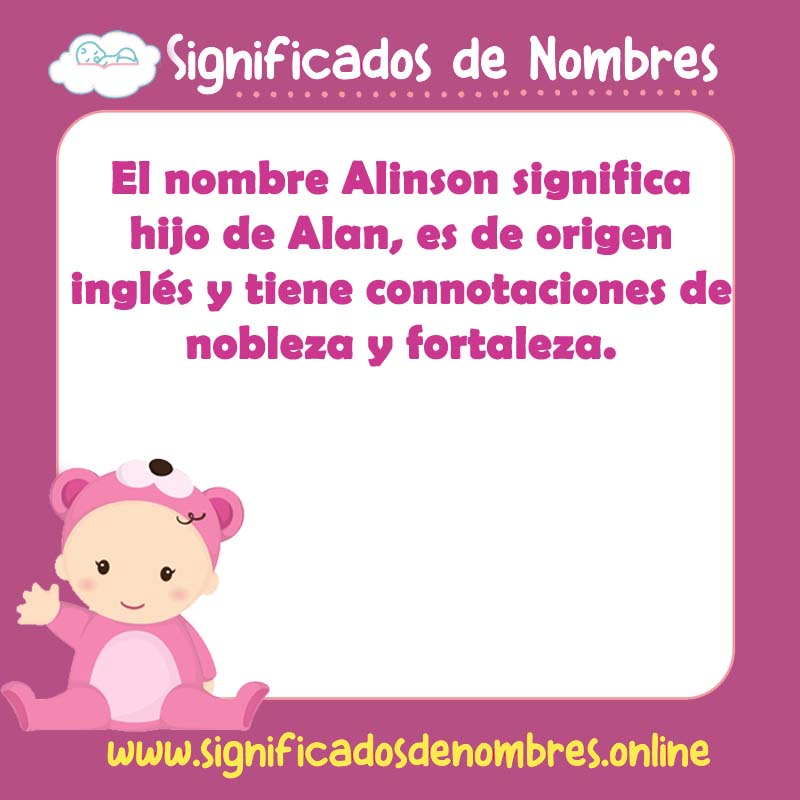 Significado y origen del nombre Alinson