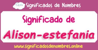 Significado de Alison Estefania