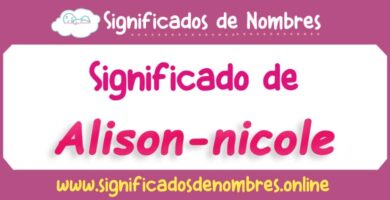 Significado de Alison Nicole