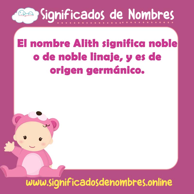 Significado y origen del nombre Alith
