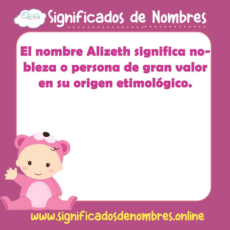 Significado y origen del nombre Alizeth