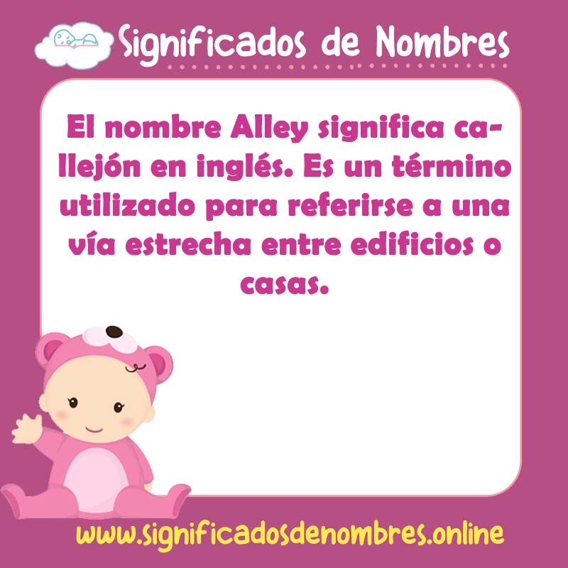 Significado y origen del nombre Alley