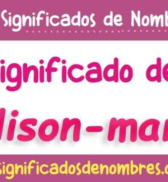 Significado de Allison Maria