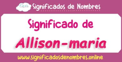 Significado de Allison Maria