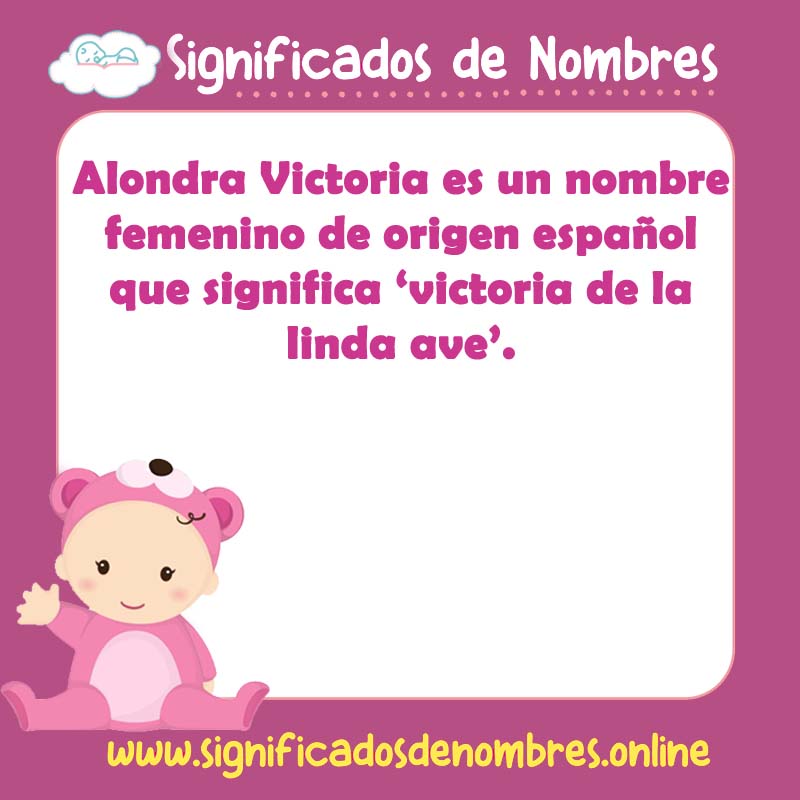Significado y origen del nombre Alondra Victoria