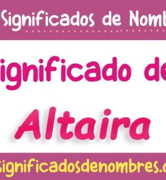 Significado de Altaira