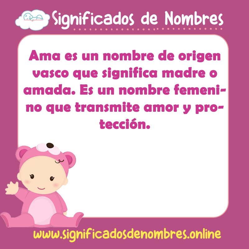 Significado y origen del nombre Ama