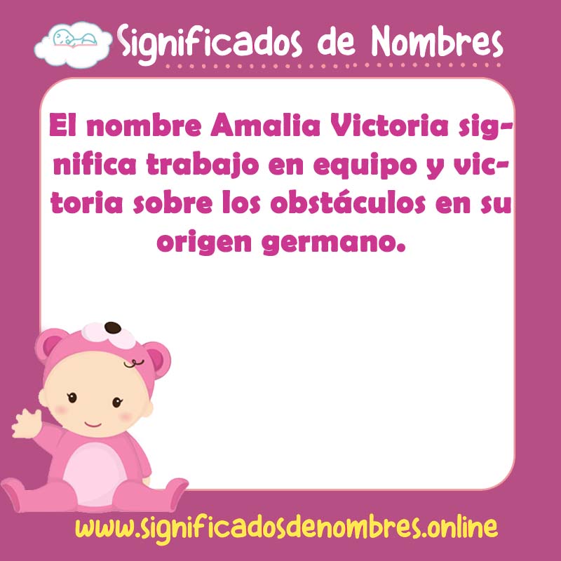 Significado y origen del nombre Amalia Victoria