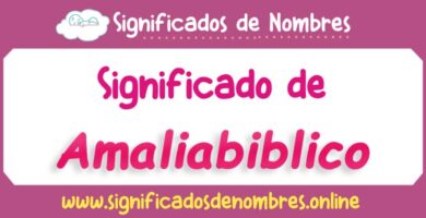 Significado de Amaliabiblico