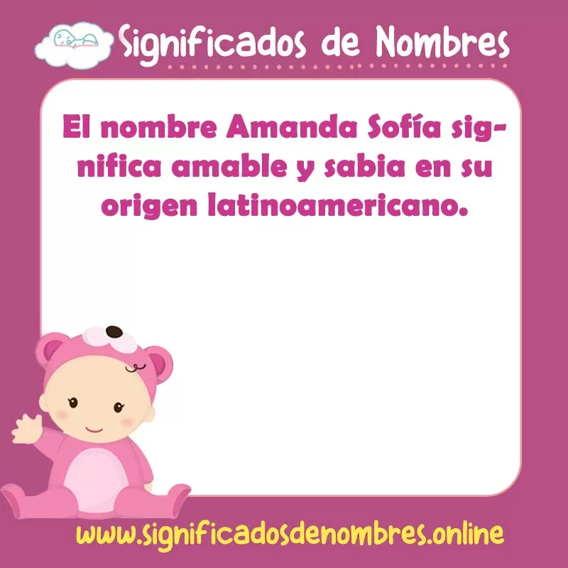 Significado y origen del nombre Amanda Sofia