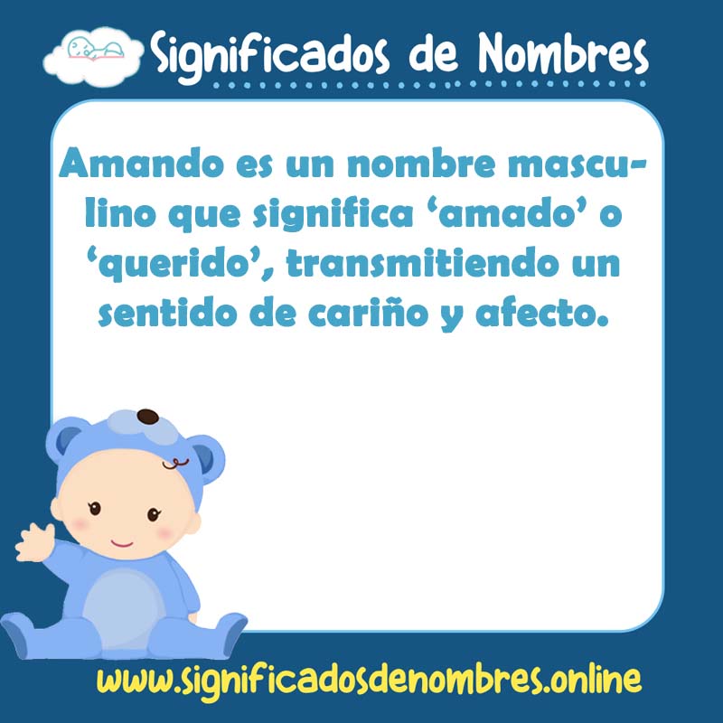 Significado y origen del nombre Amando