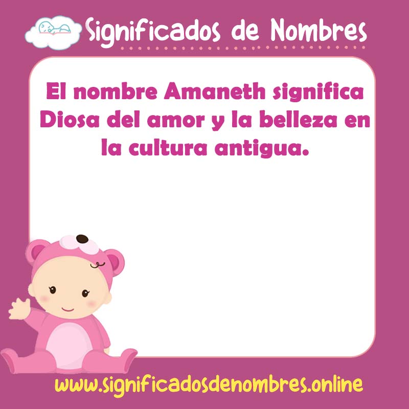 Significado y origen del nombre Amaneth